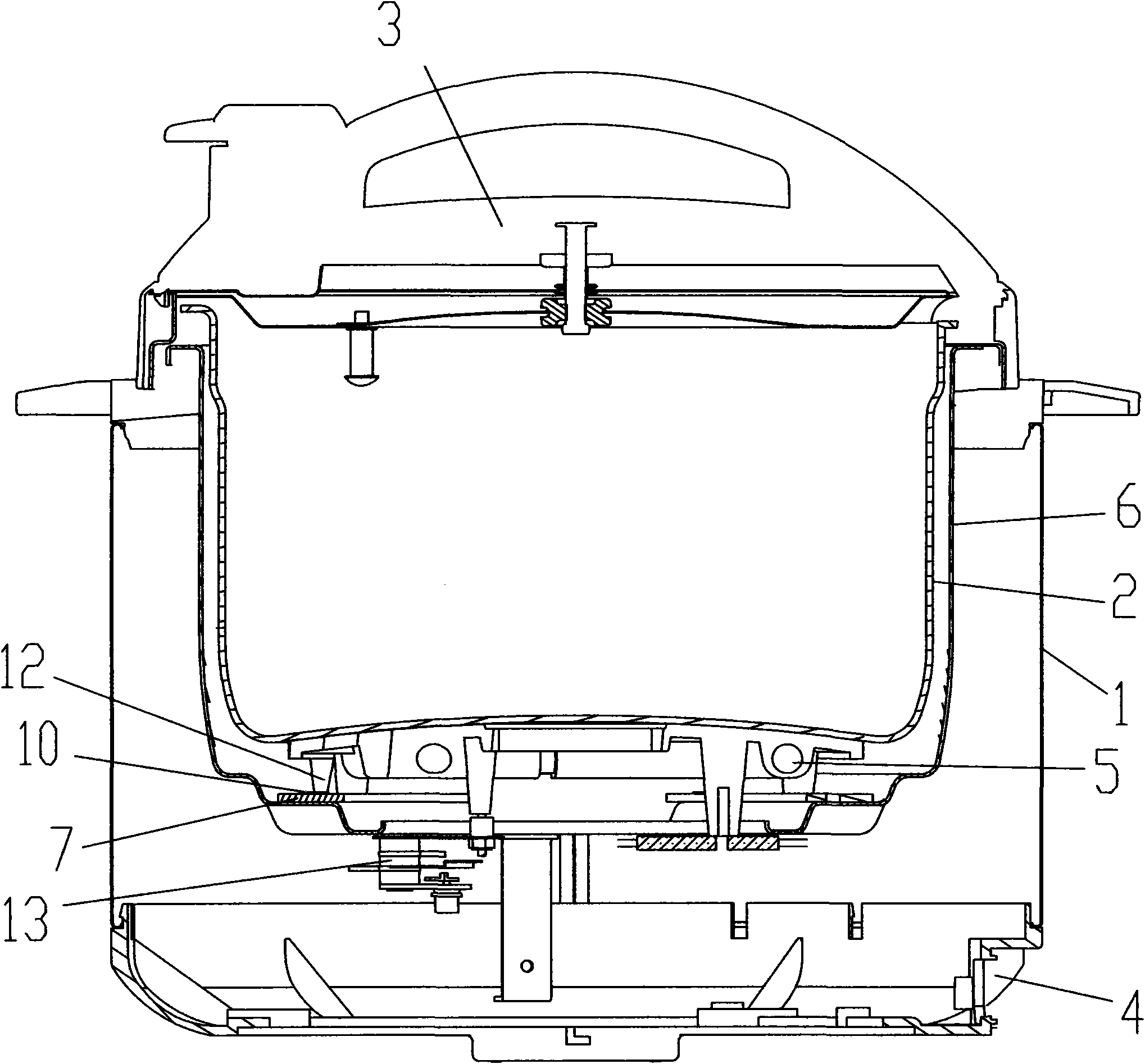 Electric pressure cooker with sliding spring plate