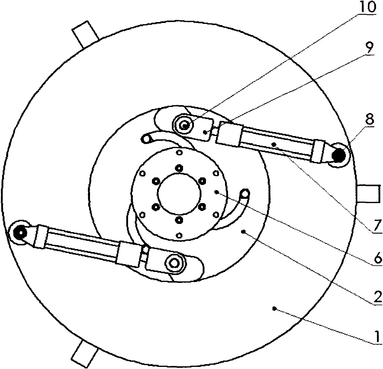 Self-centering power chuck of circular arc-shaped groove