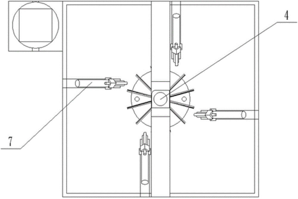 Ultrasonic polishing processing device using gas-liquid-solid three-phase abrasive particle flow