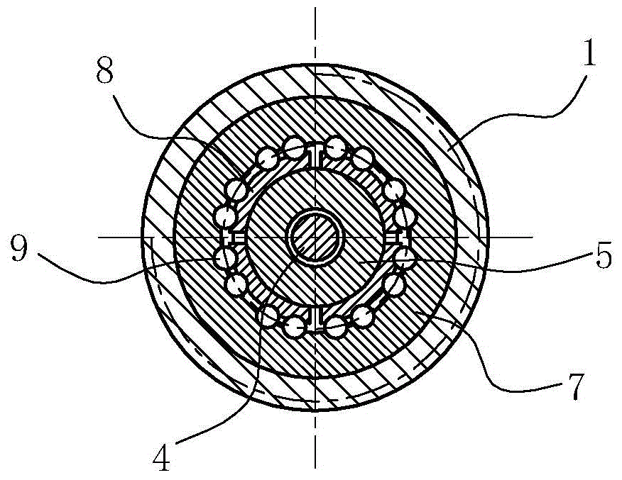 A floating bearing cylinder