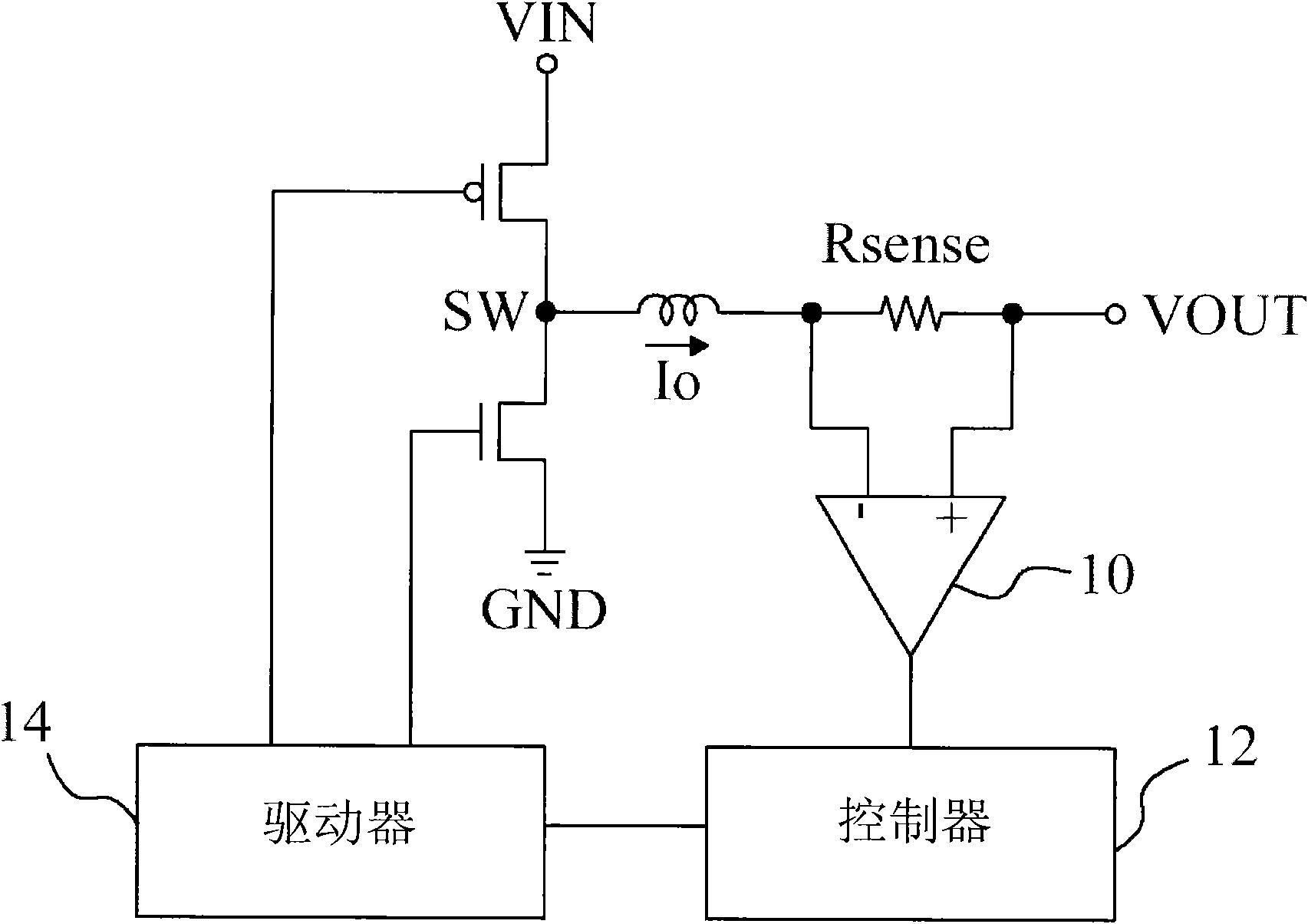 Detecting device for output current of voltage regulator and method