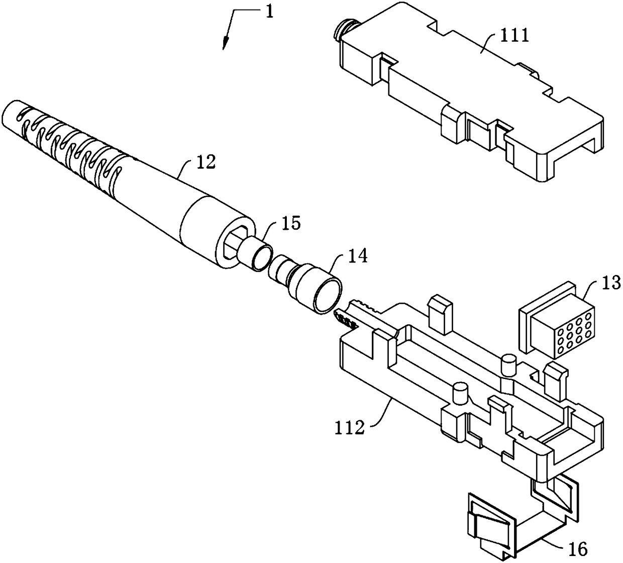 Optical fiber branching connector