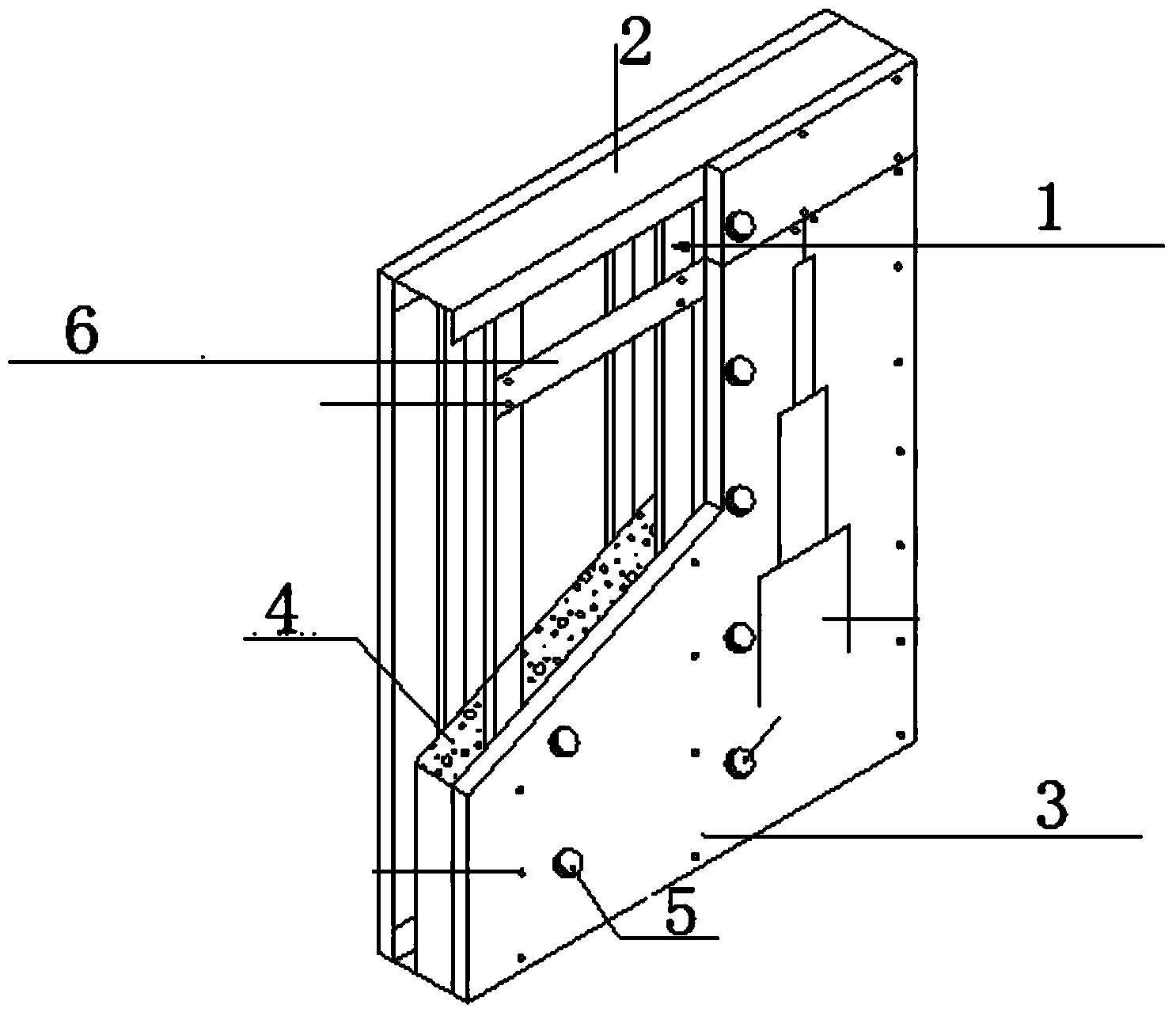 Construction method for integrally grouting wall by lightweight concrete through CCA board