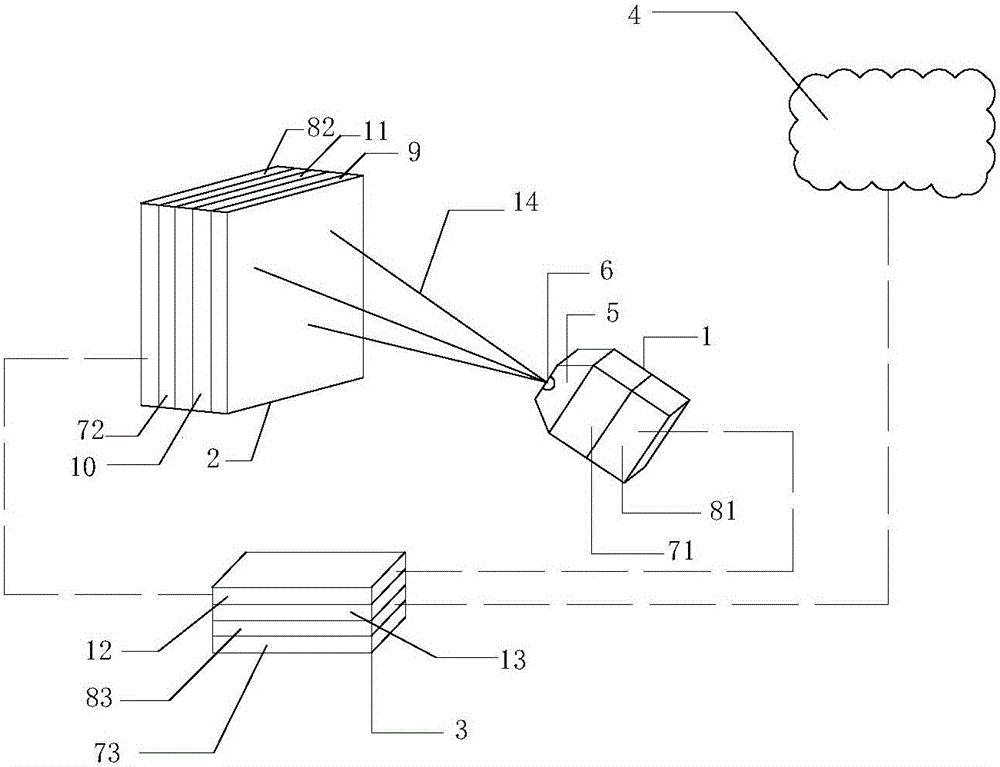 System of utilizing light rays having angles therebetween to carry out displacement monitoring and measurement method thereof