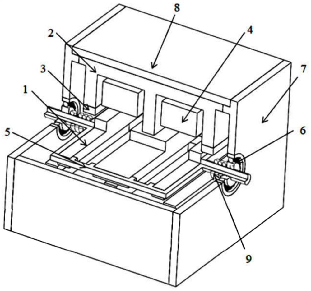 Stator permanent magnet type mover iron core block type linear oscillation motor and unit group