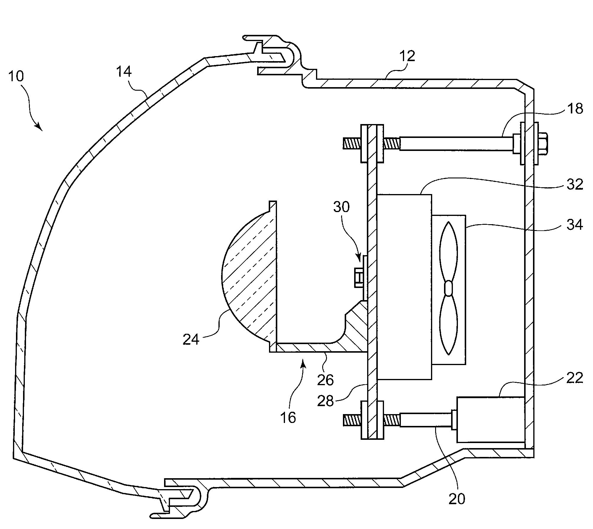 Light emitting module and automotive headlamp