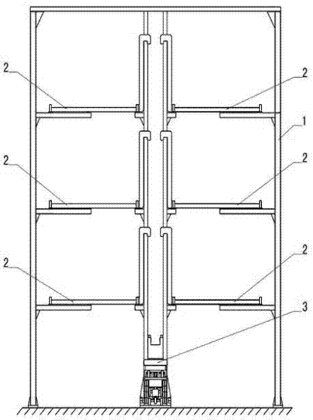 Opposite wing type non-avoiding stereo garage