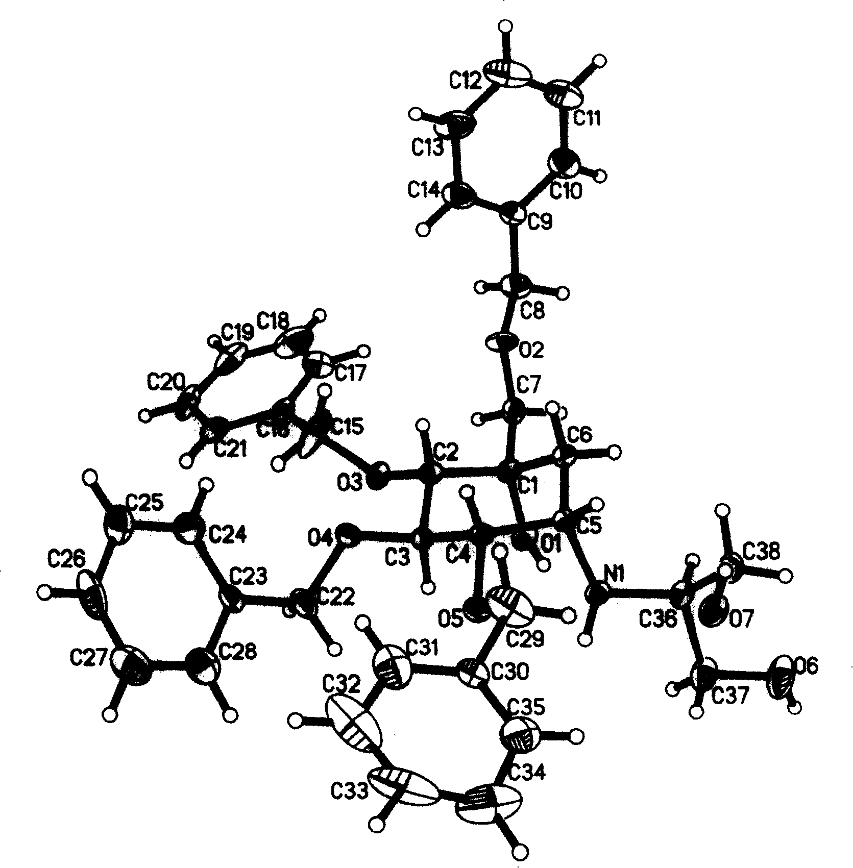 Tetrabenzyl voglibose crystallizing and preparing process