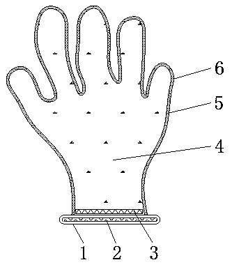 Glove for palm dust sample collection for dermal exposure assessment