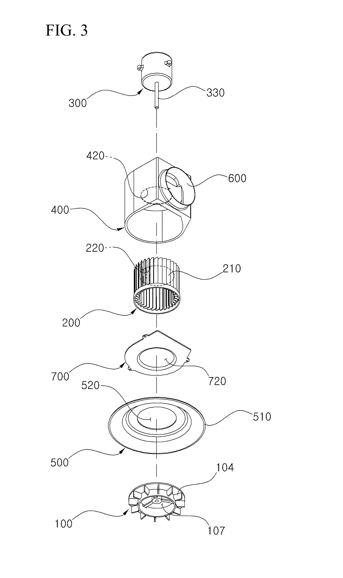 Ventilation module with swirler fan