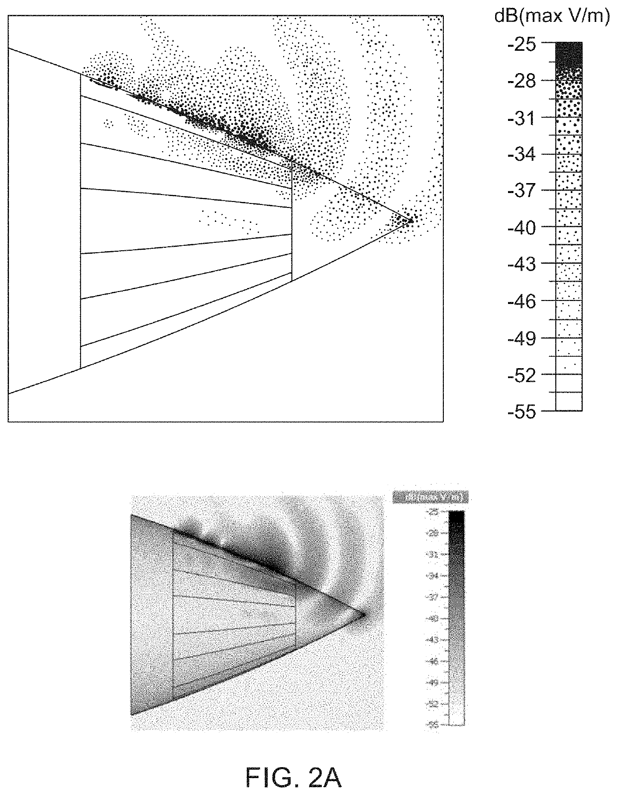 Multi-element antenna conformed to a conical surface