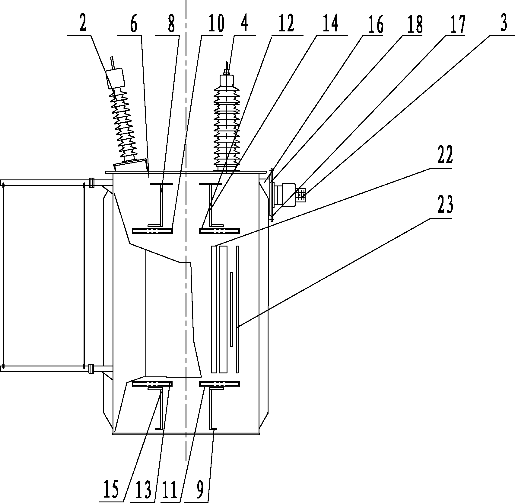 Transformer for realizing voltage change through changeover of leads