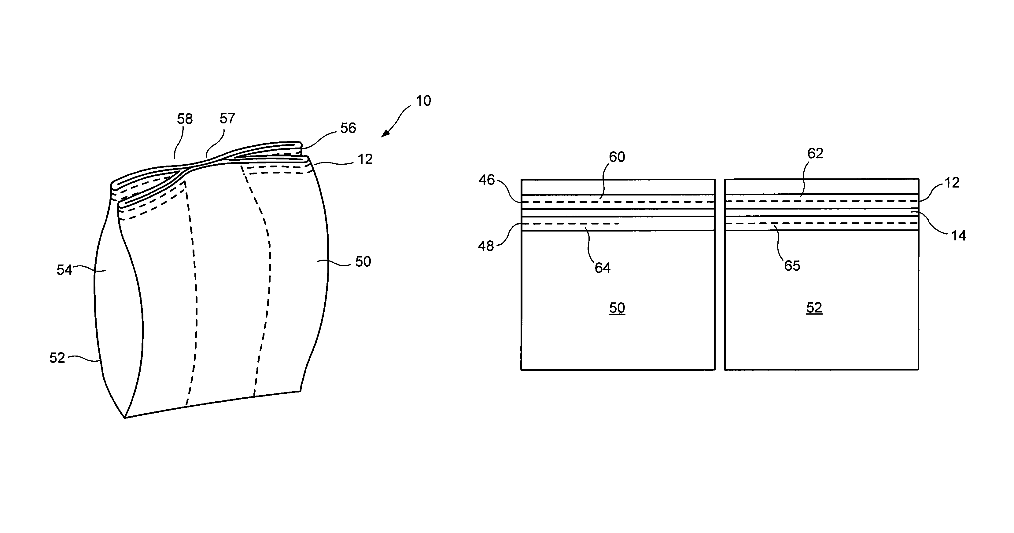 High burst package having a reclosable pour spout