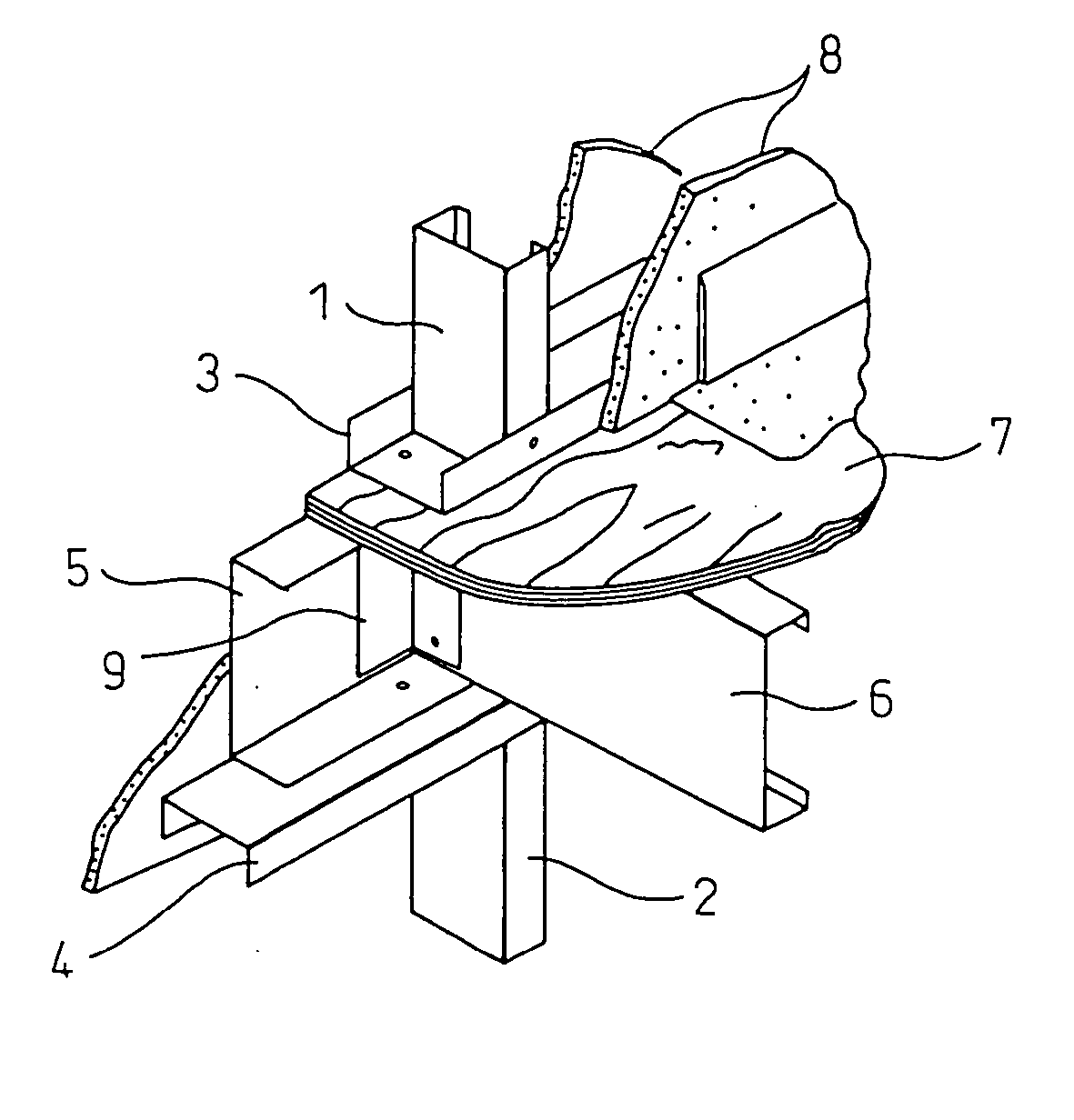 Joint structure of building using thin and lightweight shaped-steel