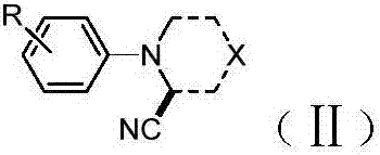 Method for synthesizing alpha-aminonitrile by adopting AIBN as individual cyan source