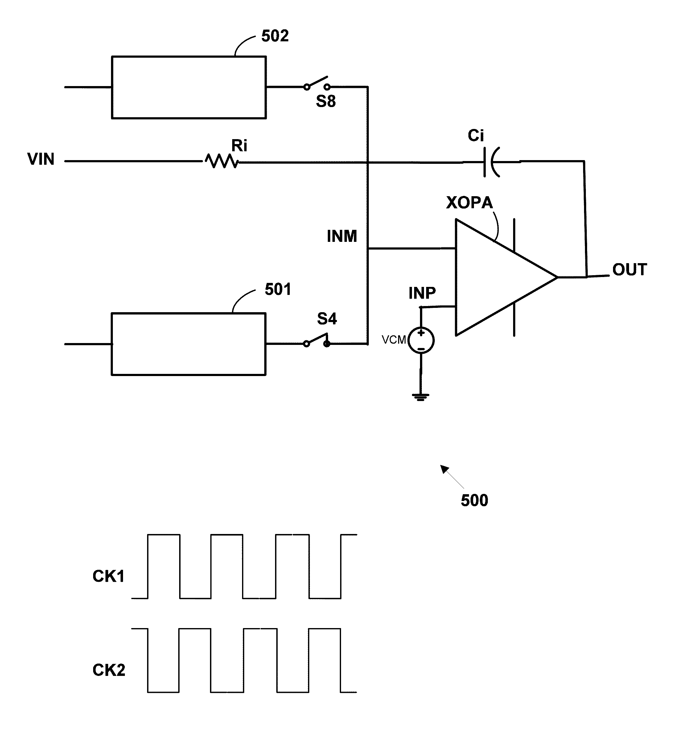 Switched charge storage element network