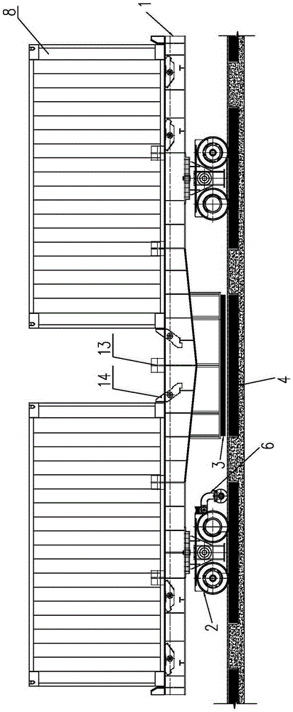 A magnetic power container transfer vehicle