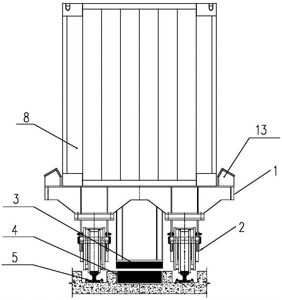 A magnetic power container transfer vehicle