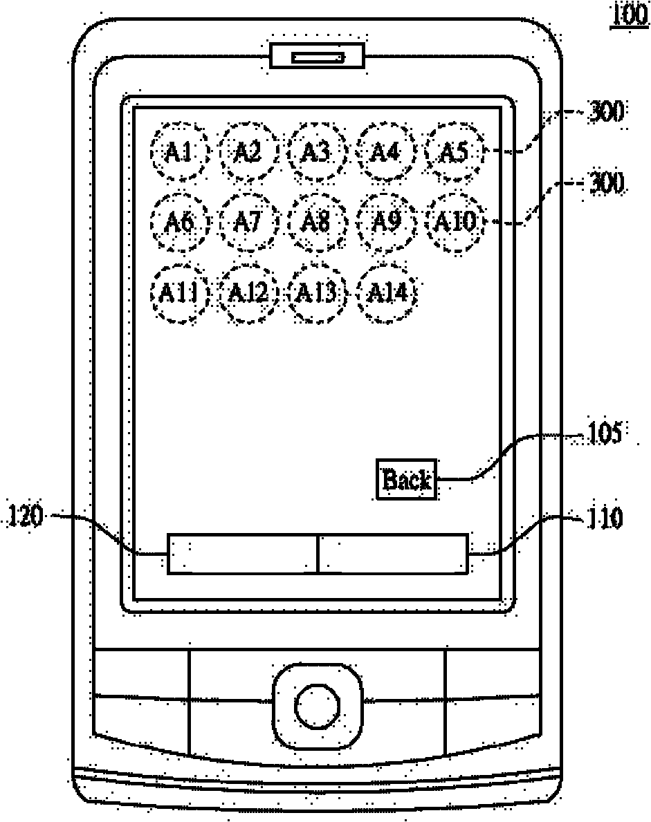 Method for displaying application icons of electronic device and group setting method