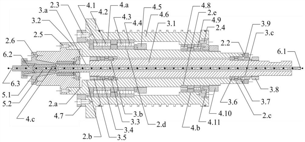 Ultralow-temperature cooling medium internal spraying type mechanical main shaft