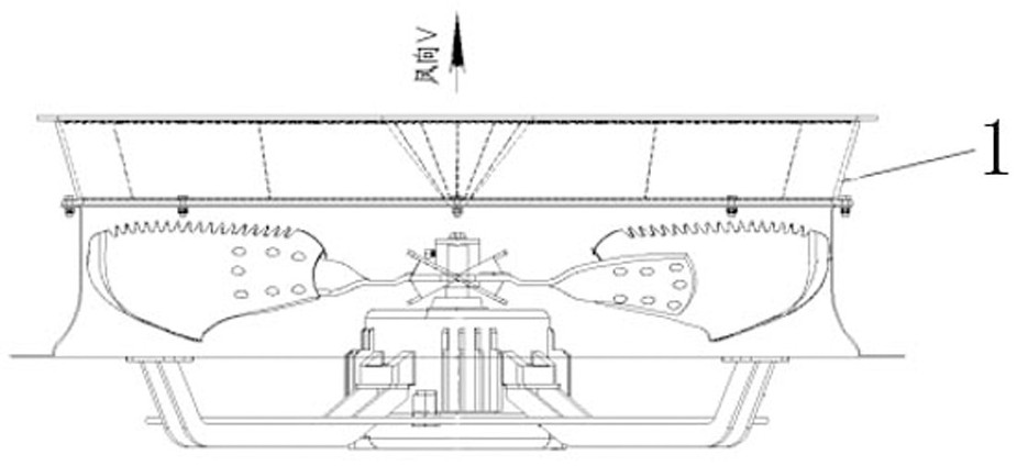 Integrated axial flow fan mesh enclosure with flow guide and diffusion functions