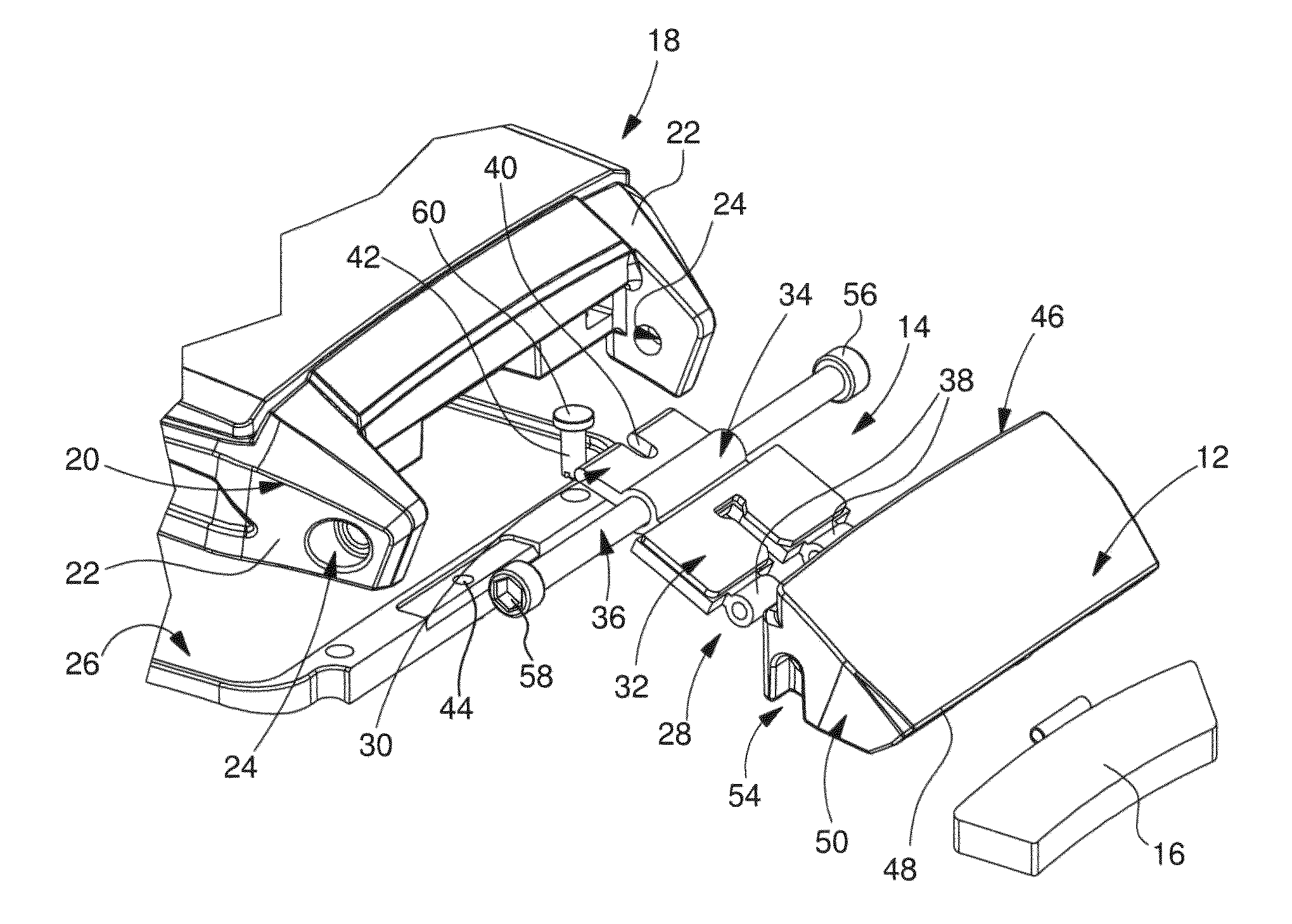 System for connecting a bracelet to a watch case