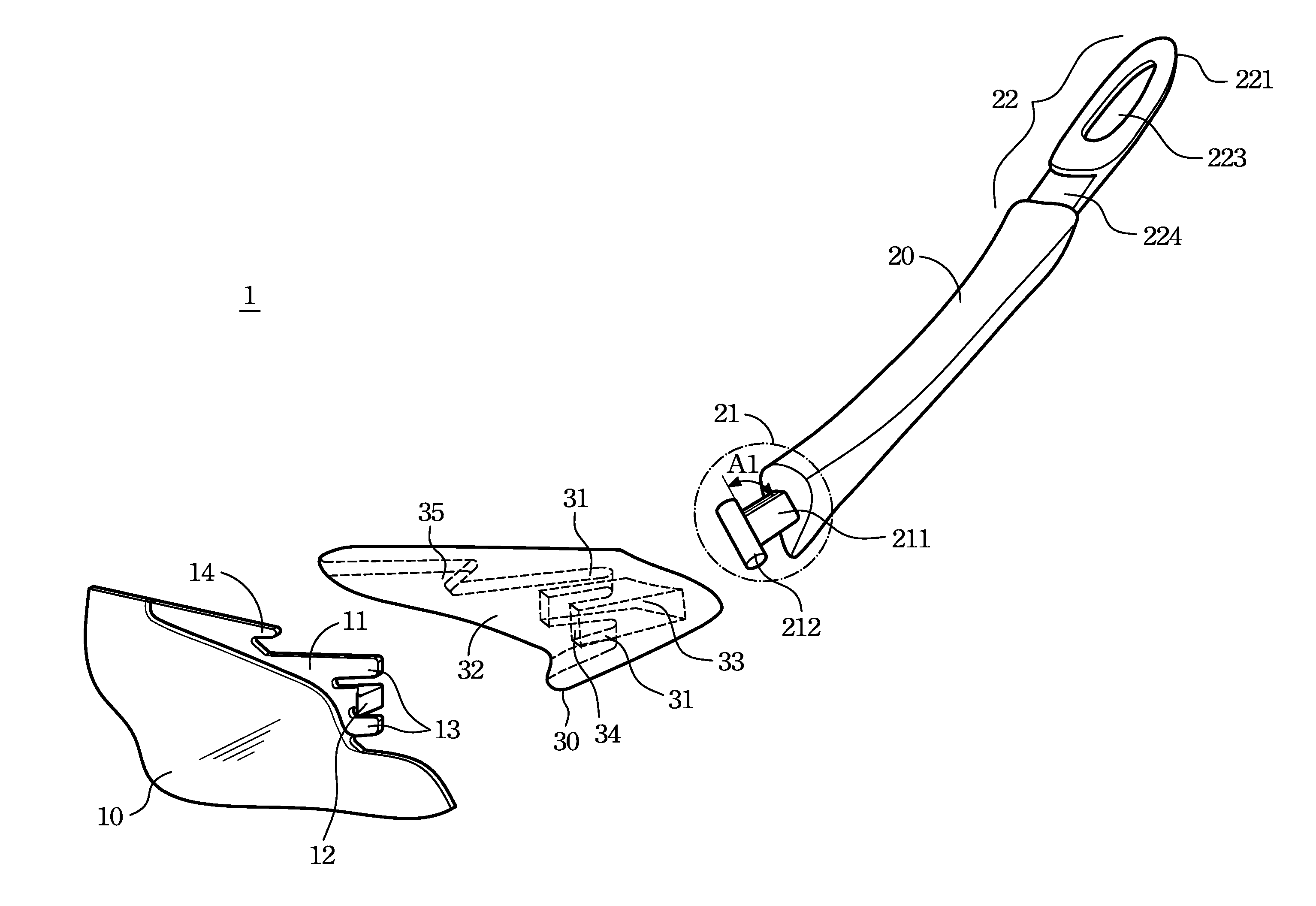 Eyeglasses and assembly method thereof