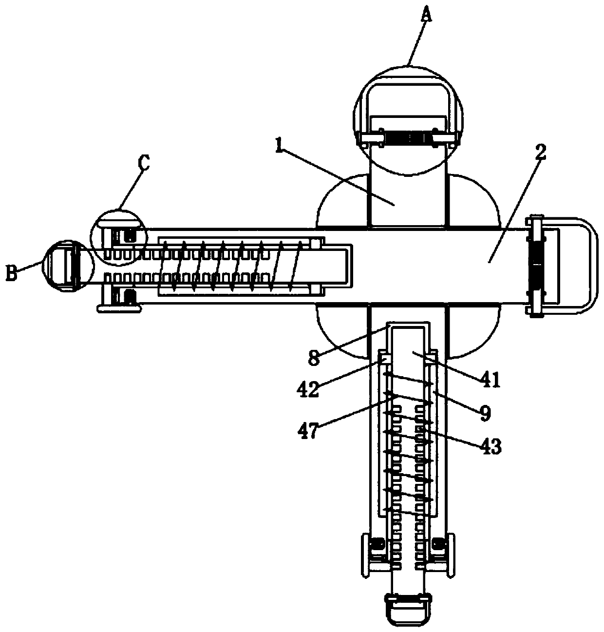 Portable design drawing showing stand for industrial design and application method thereof