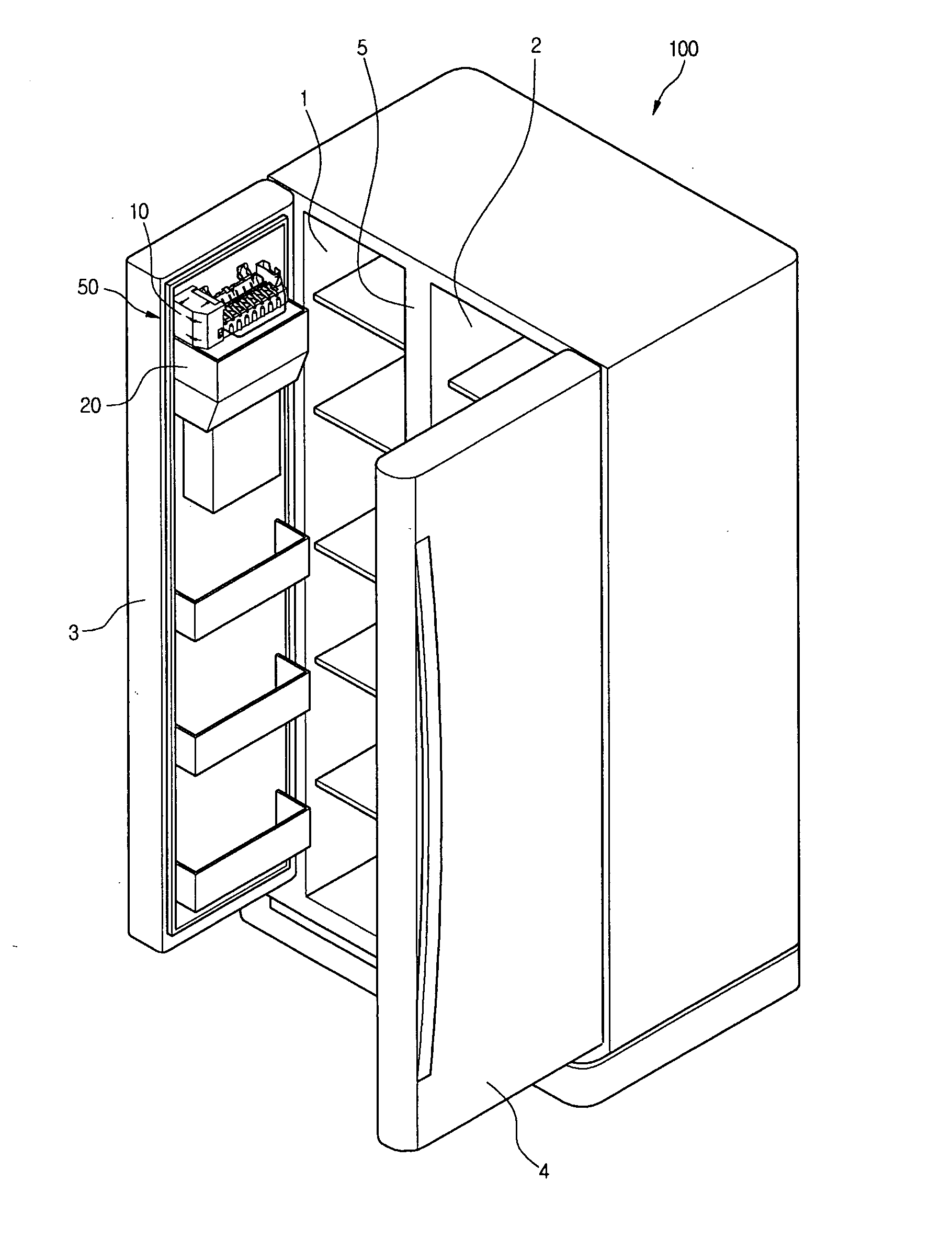 Cold air path structure of refrigerator