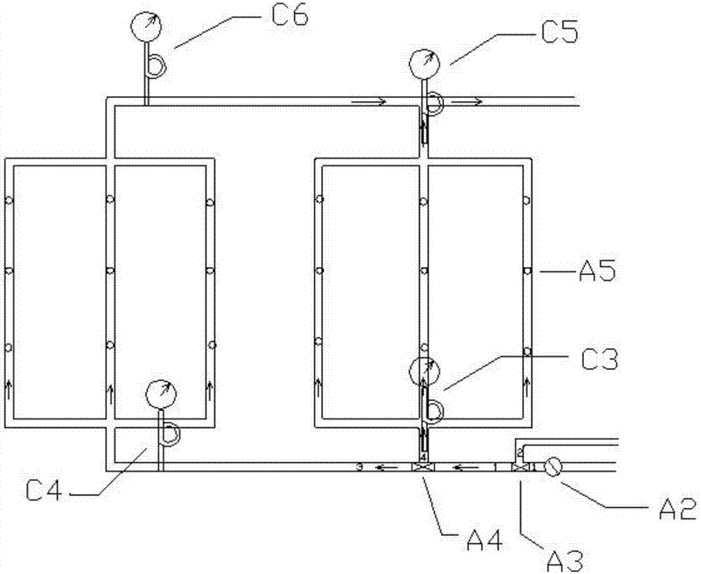 Side slope testing device for simulating rainfall space time changes