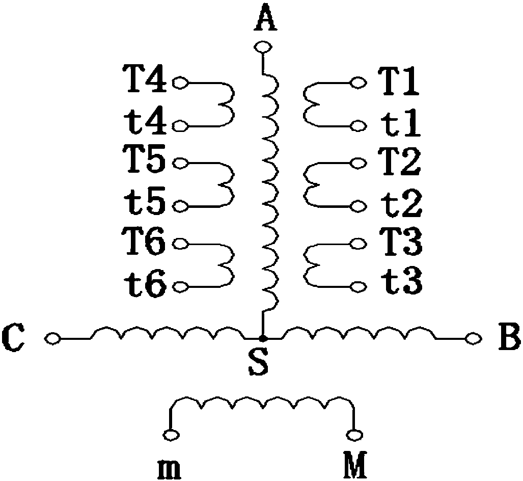 Multi-output Scott transformer used for subway