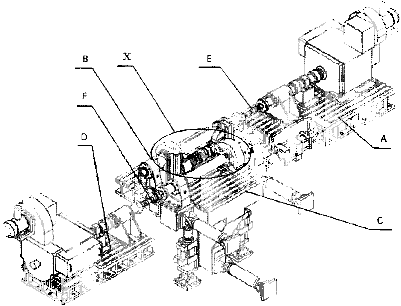 Transmission system gearbox reliability test bed of high-speed multiple unit