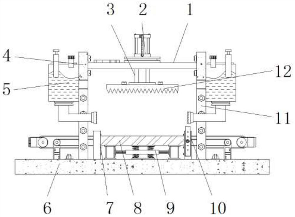 Environment-friendly ore crushing device for metal smelting