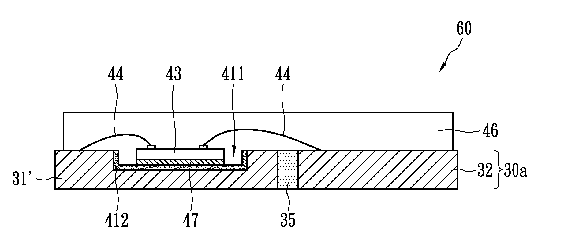 Package structure of compound semiconductor device and fabricating method thereof