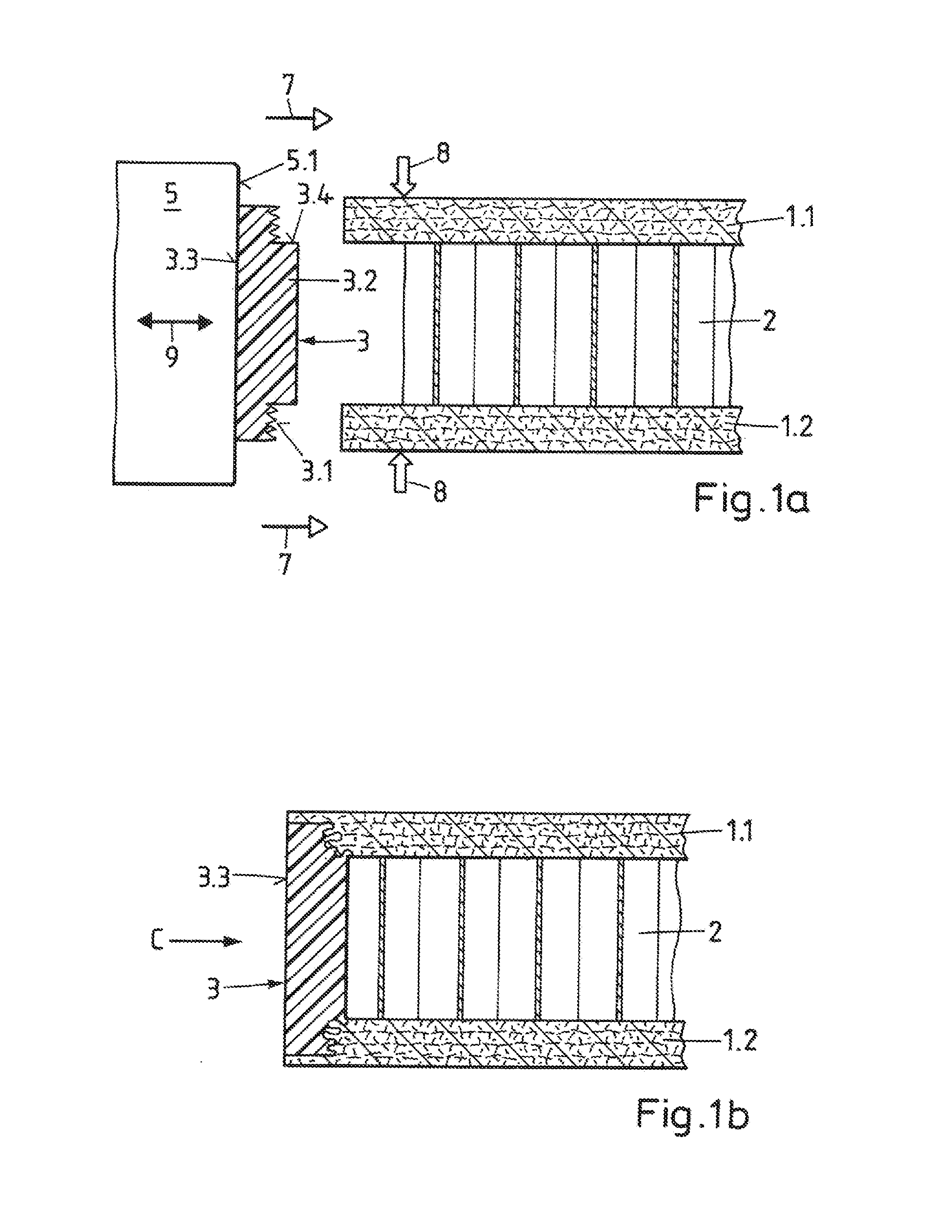 Method of fastening an edge structure to a construction element