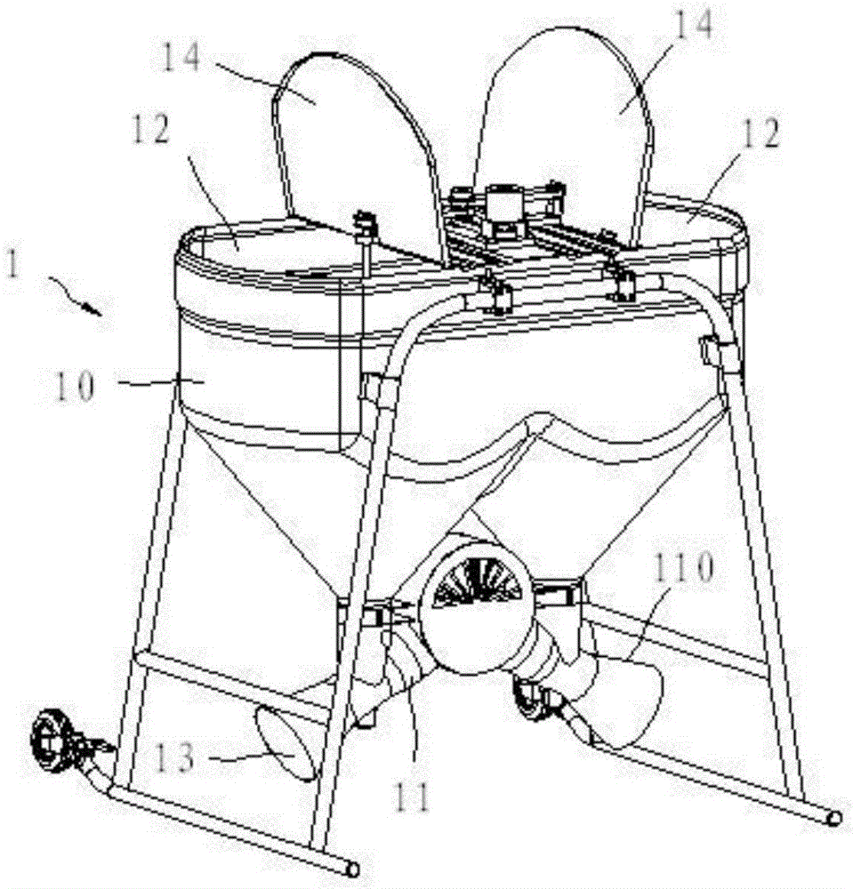 Dusting device and flying dusting device