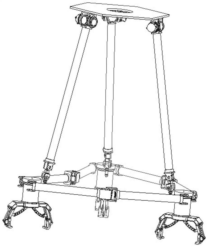 Multi-size adaptive space flexible capturing and docking mechanism and capturing method