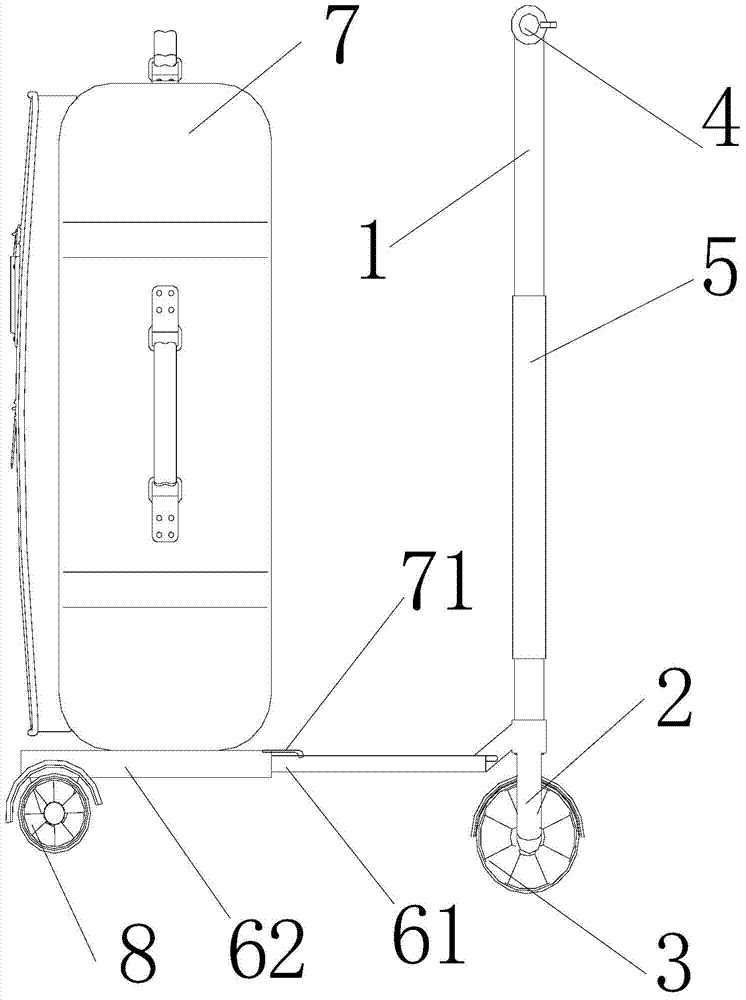 Forwards-driving foldable bicycle and luggage integrated device