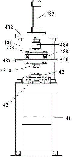 Stamping mechanism for automobile door lock catch production line