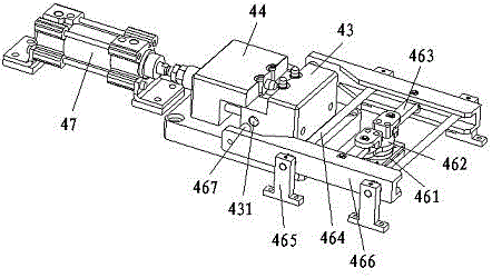 Stamping mechanism for automobile door lock catch production line