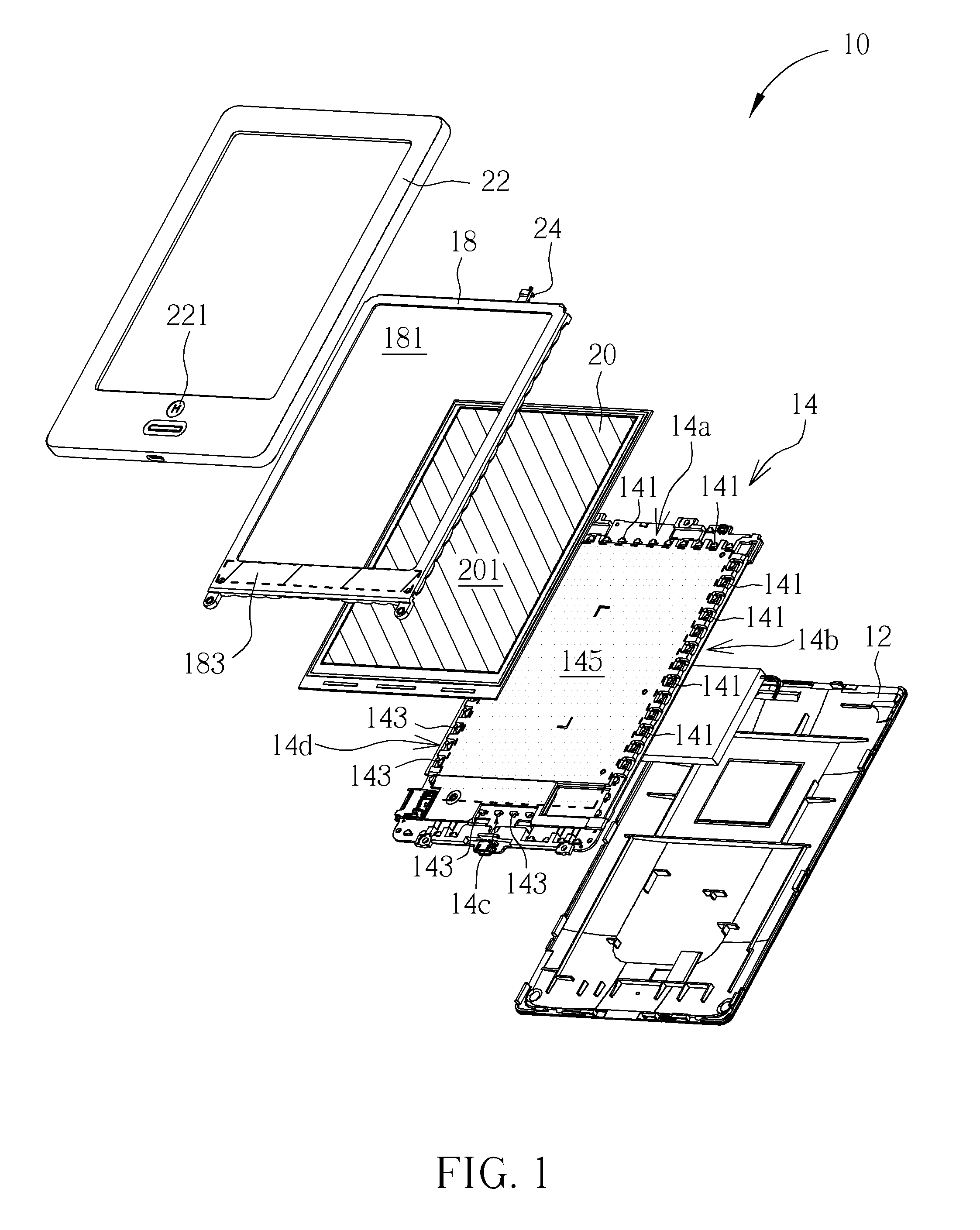 Electronic device with invisible light touch panel