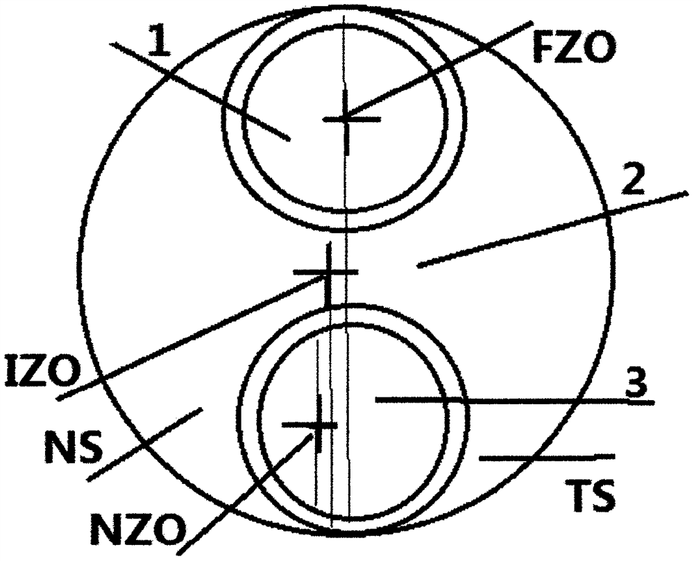 Individualized three-focus frame spectacle lens