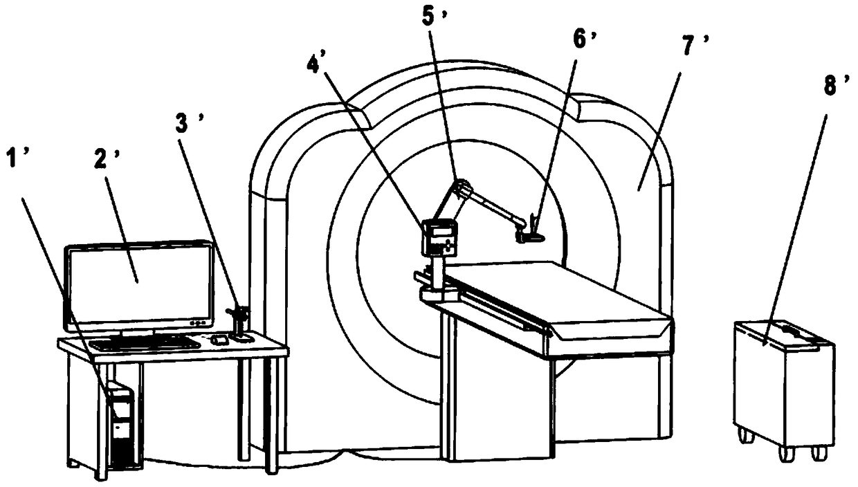 Surgical robot system and operation method for radioactive particle interventional therapy of tumor