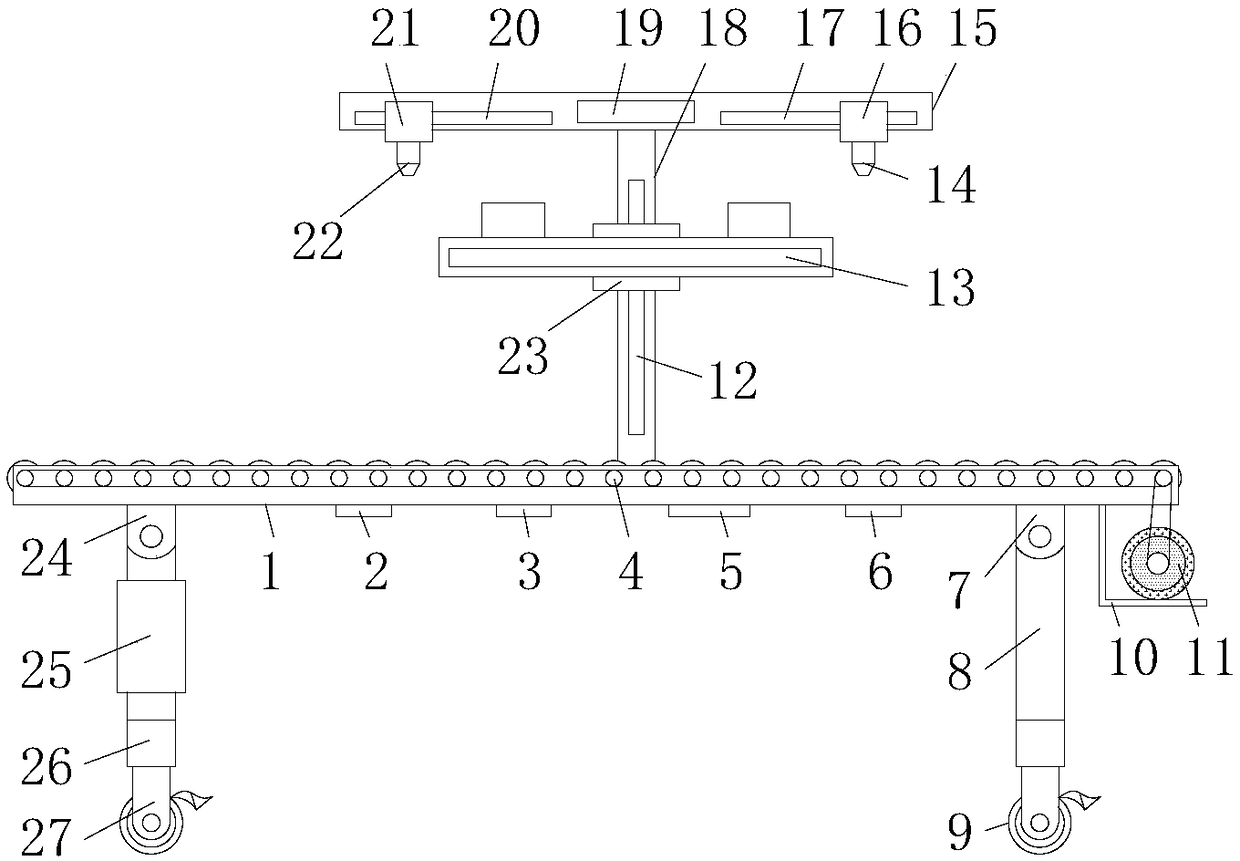 Packaging device with rapid positioning function