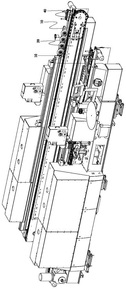 Transmission chain control device of double-end edge banding machine