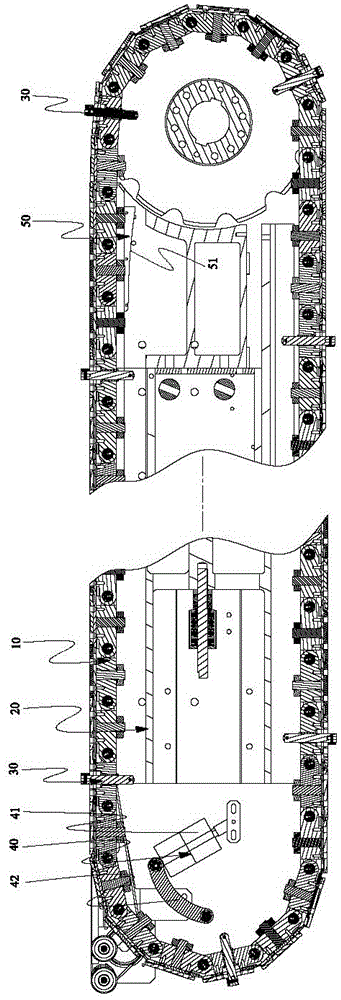 Transmission chain control device of double-end edge banding machine