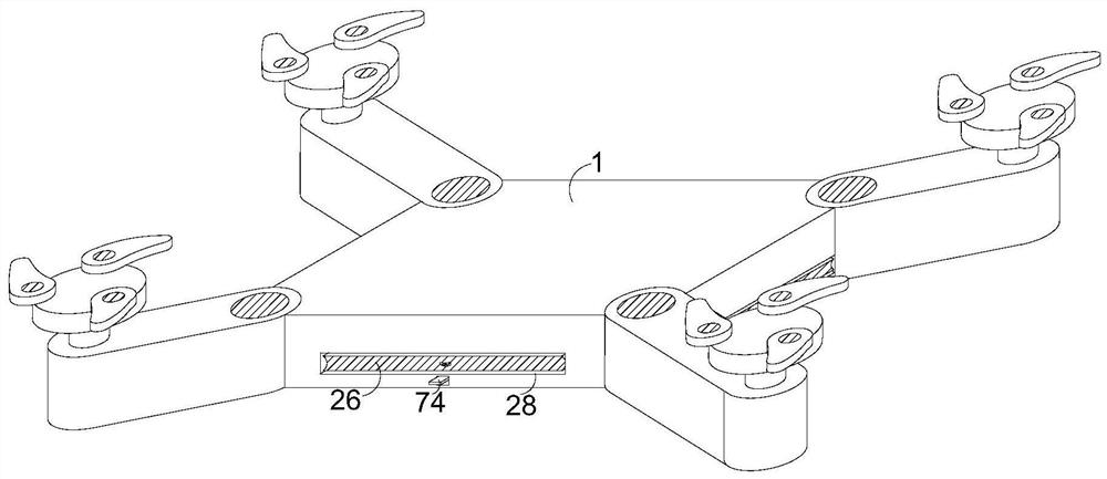 Sag and crossing measuring device based on aerial photography of unmanned aerial vehicle