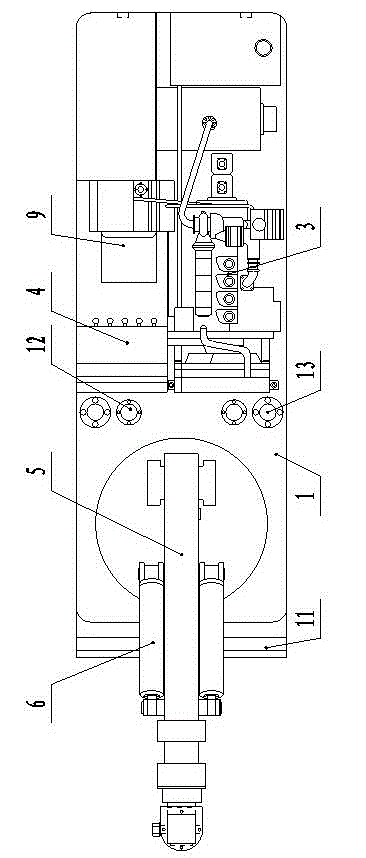 Wheel type middle groove carrying device with front clearing function