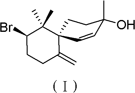 Alga bromosesquiterpene compound, preparation thereof and application thereof