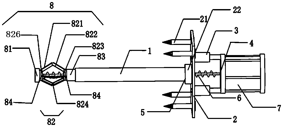 Reaming equipment for anchoring system with multiple plates and construction method